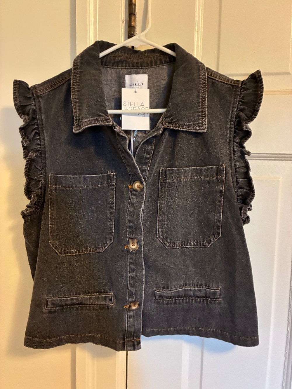 GILLI designer denim vest, NWT